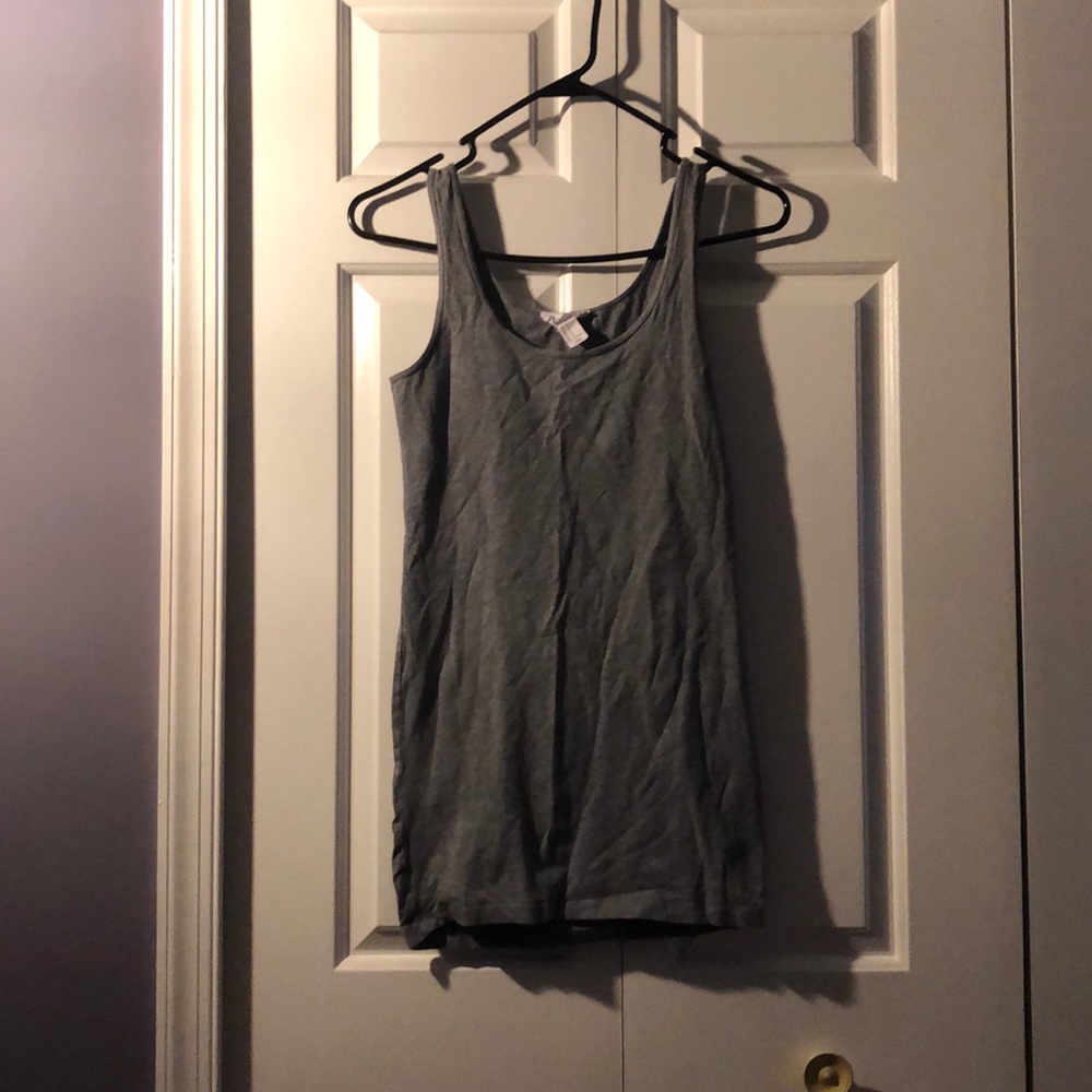 Grey tunic tank top
